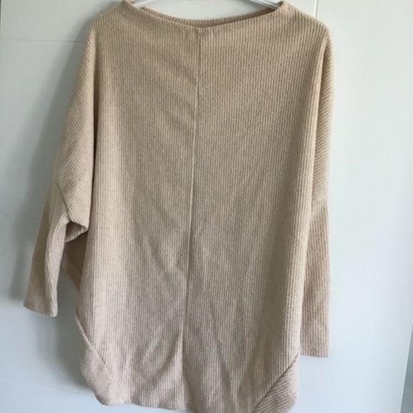 Cream/ Taupe boat neck sweater - Picture 2 of 8
